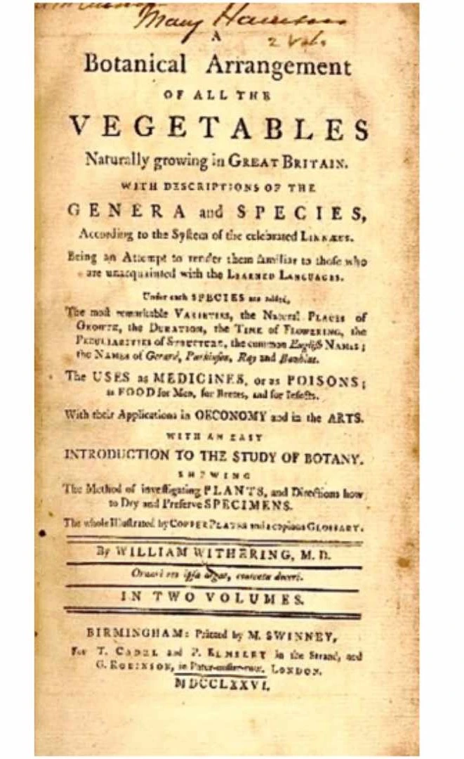 Libro sobre las plantas de Gran Bretaña. 1776. Detalle