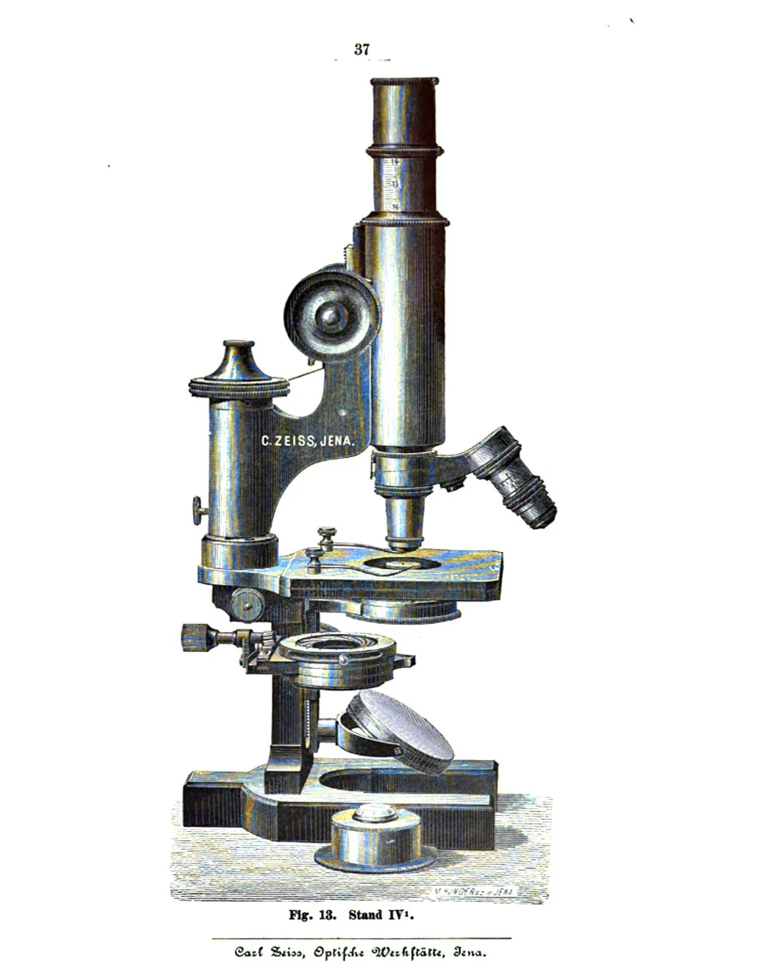 C. Zeiss .Microscopio modelo IV, nº 4969.Jena c. 1881